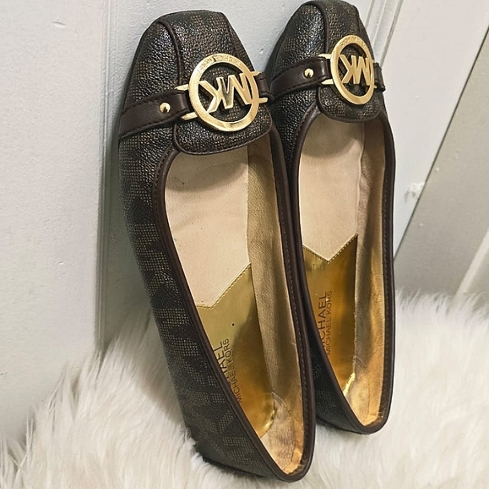 Micheal Kors Fulton Brown Slip On Loafers Size 8W✌️ - Picture 2 of 9